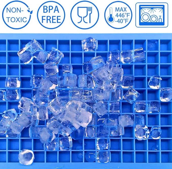 Silicone Mini Ice Cube Tray, 160 Crushed Ice Cube Molds Easy Release Small Ice - Image 3