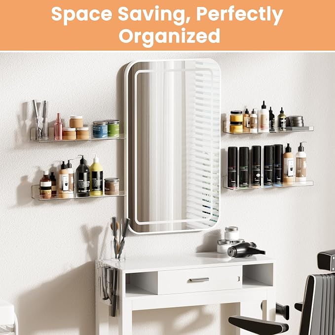 upsimples Acrylic Shelves for Bathroom Storage, Make up, Kids Bookshelf for - Image 7