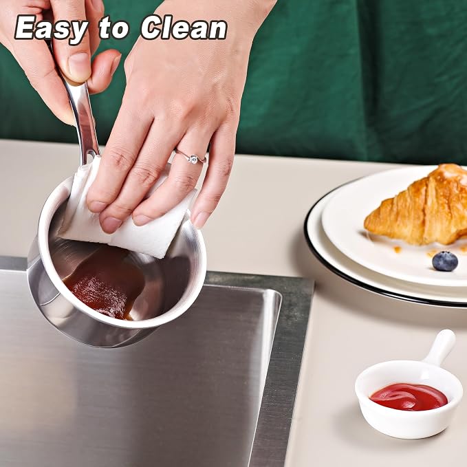 Mini Sauce Pan with Lid, Tri-Ply Stainless Steel Pot with Stay-Cool Handle & - Image 6