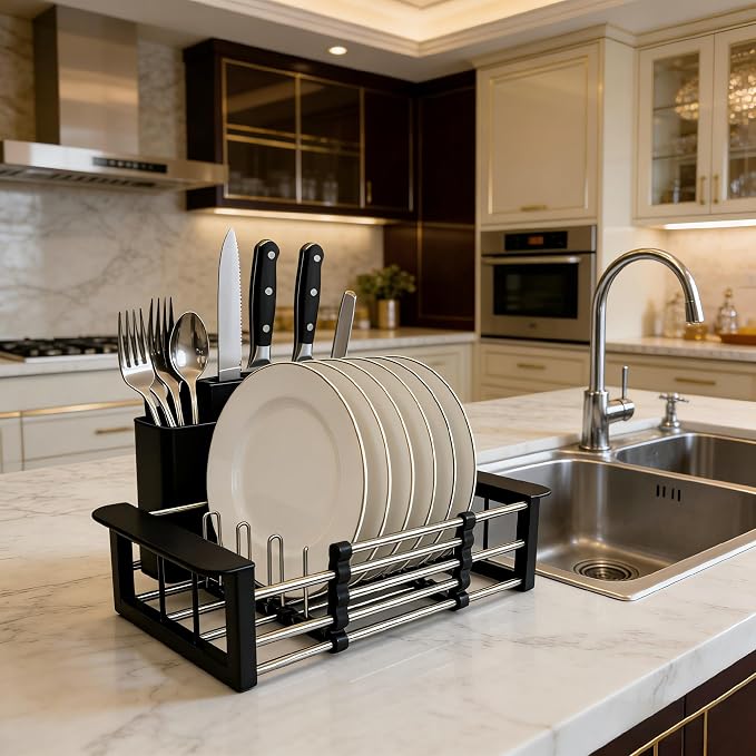 Stainless Steel Expandable Over Sink Dish Drying Rack | 11.4–18.5 inch - Image 9