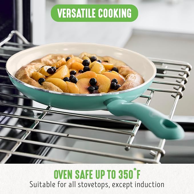 GreenLife Non Stick Fry Pan Set 7" & 10", Non-Toxic PFAS-Free Ceramic Skillet - Image 5