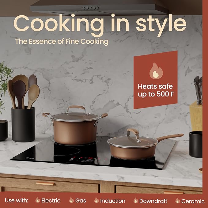Pots and Pans Set, 23-Piece Non Stick Cookware & Bakeware Sets - Image 4