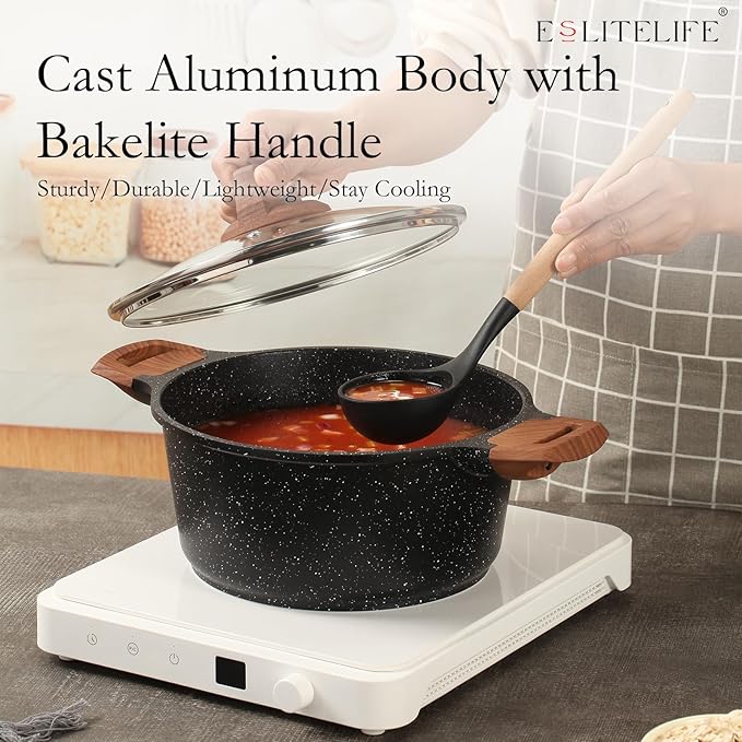 ESLITE LIFE Nonstick Cookware Sets, Compatible - Image 5