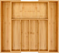 VaeFae Premium Bamboo Drawer Organizer, Expandable Silverware Drawer Organizer by VaeFaeDirect