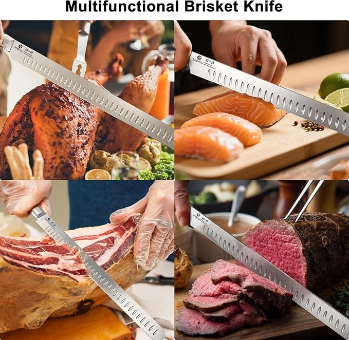 imarku Brisket Knife, 12 Inch Ultra Sharp Carving Slicing Knife - Image 8