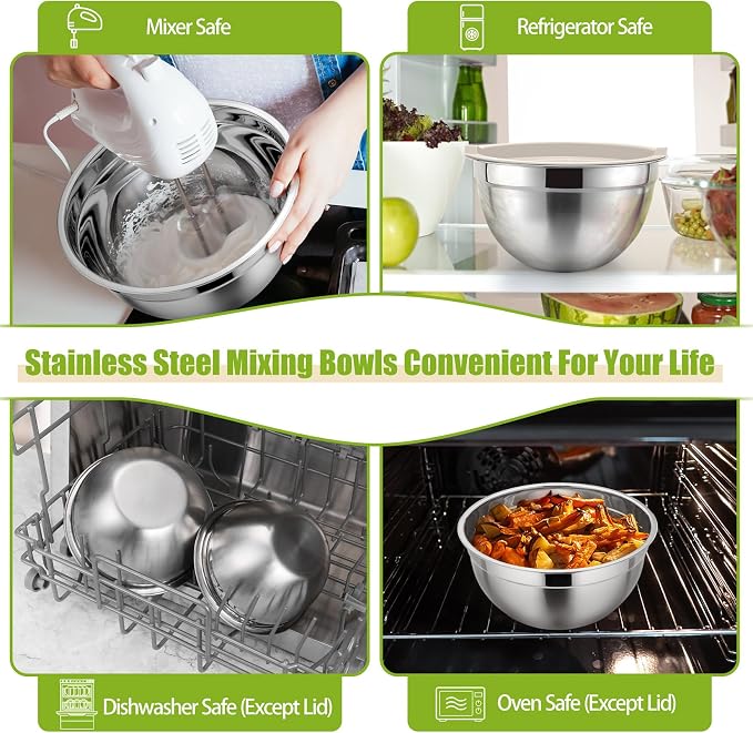 P&P CHEF Khaki Mixing Bowls - Image 4