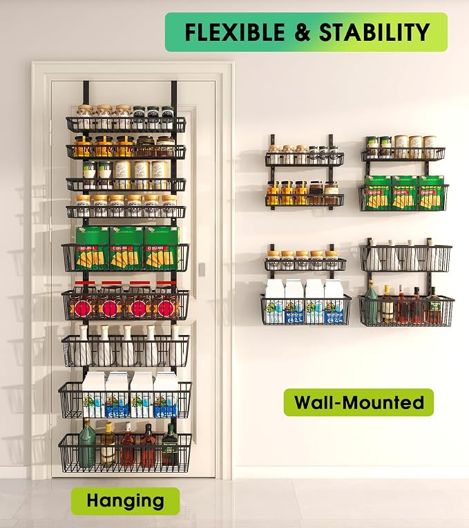 Mefirt 9-Tier Over The Door Pantry Organizer, Pantry Storage and Organization - Image 3