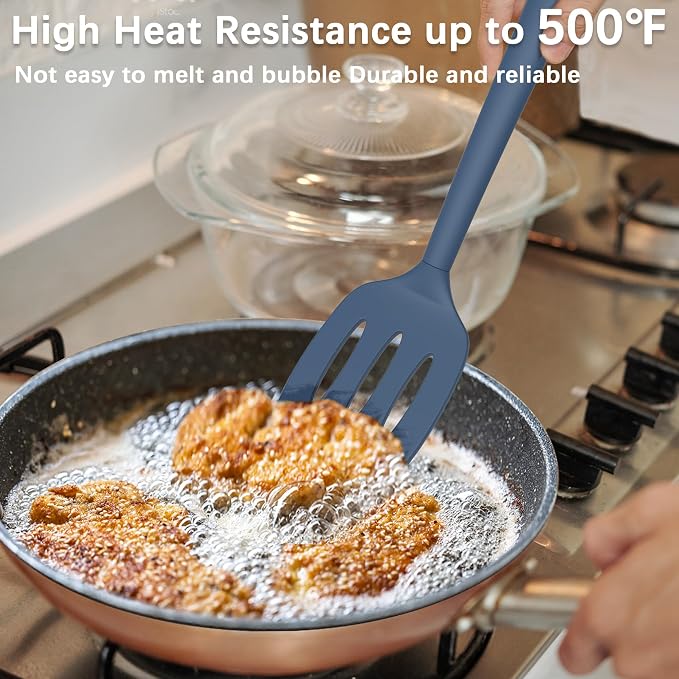 Coukre 2 Pack Silicone Spatula Set, High Heat Resistant, BPA Free Kitchen - Image 3