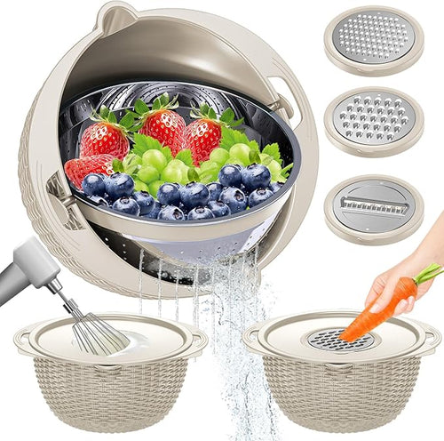 4-1 Colander with Bowl Set by UTTKOJ