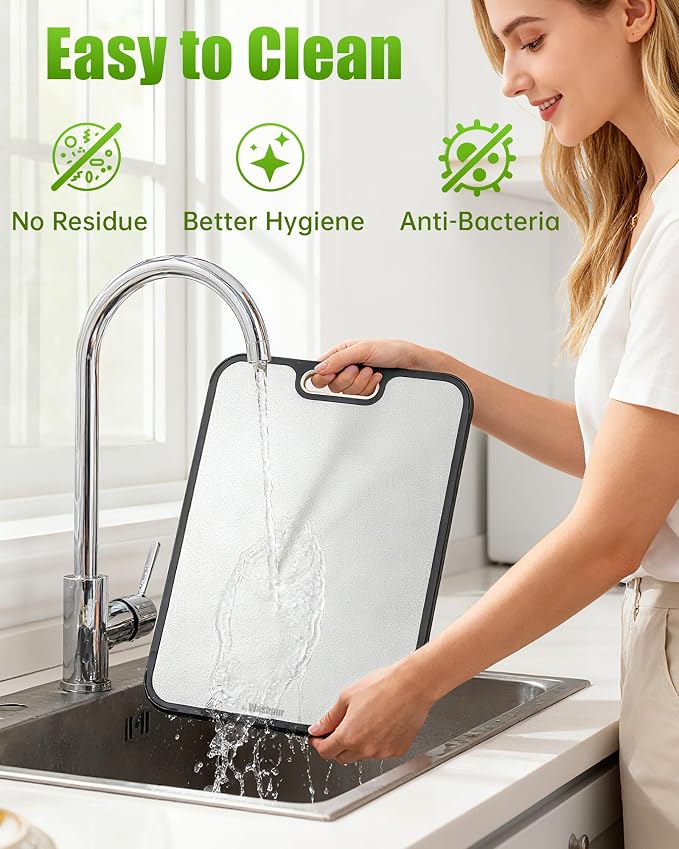 Stainless Steel Cutting Boards for Kitchen, Non Toxic 2-in-1 Cutting Board - Image 4