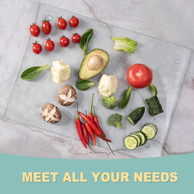 VASUHOME Large Tempered Glass Cutting Board - Image 7