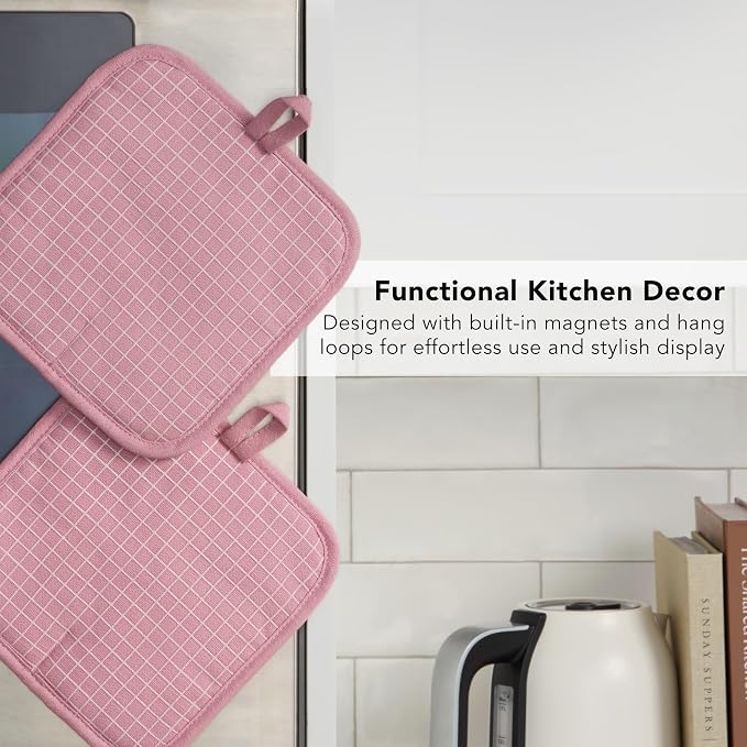 KITCHENAID Gourmet Series Gridlines Pot Holders 2-Pack Set, Heat Resistant up - Image 6