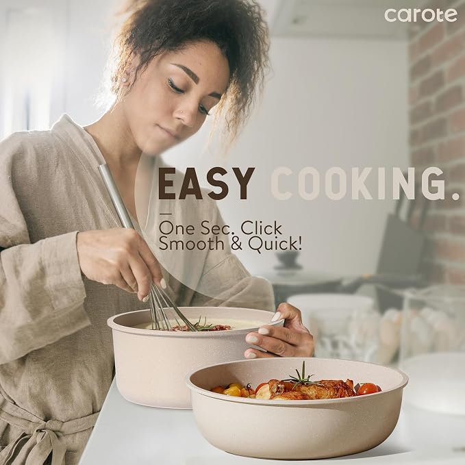 CAROTE 19pcs Pots and Pans Set Non Stick, Nonstick Cookware Set Detachable - Image 8