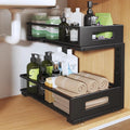 1 Pack 17IN Depth Under Sink Organizer, 2-Tier Pull Out Cabinet Organizer by UnderSinkOrganizer