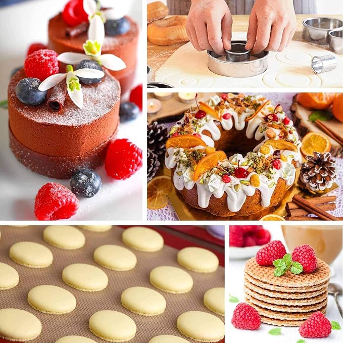 HULISEN Stainless Steel Round Cookie Biscuit Cutter Set, 11 Circle Donut - Image 6