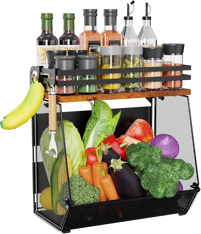 Magnetic Shelf for Fridge with Wood Lid by Couwilson