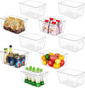 YIHONG Clear Pantry Storage Organizer Bins, 10 Pack Plastic Food Storage Bins by YIHONG
