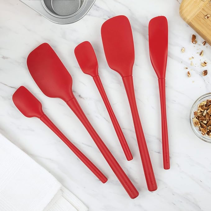 Tovolo Flex Core 5 Piece Silicone Spatula Set Heat Resistant All Silicone - Image 2