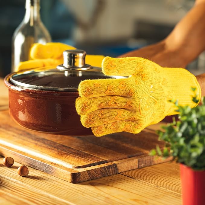 Grill Armor Oven Gloves with Fingers – 932°F Heat, Fire & Cut Resistant Mitts - Image 2