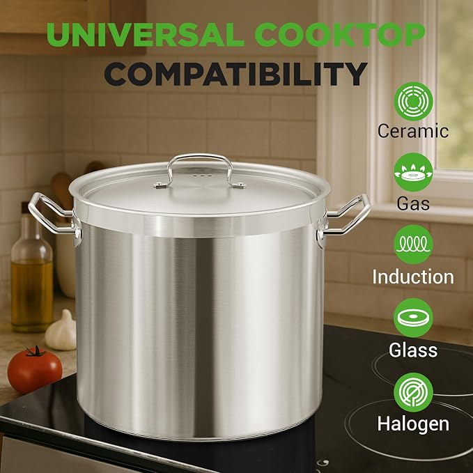 Nutrichef Stainless Steel Cookware Stockpot, 40 Quart Heavy Duty Induction Soup - Image 7