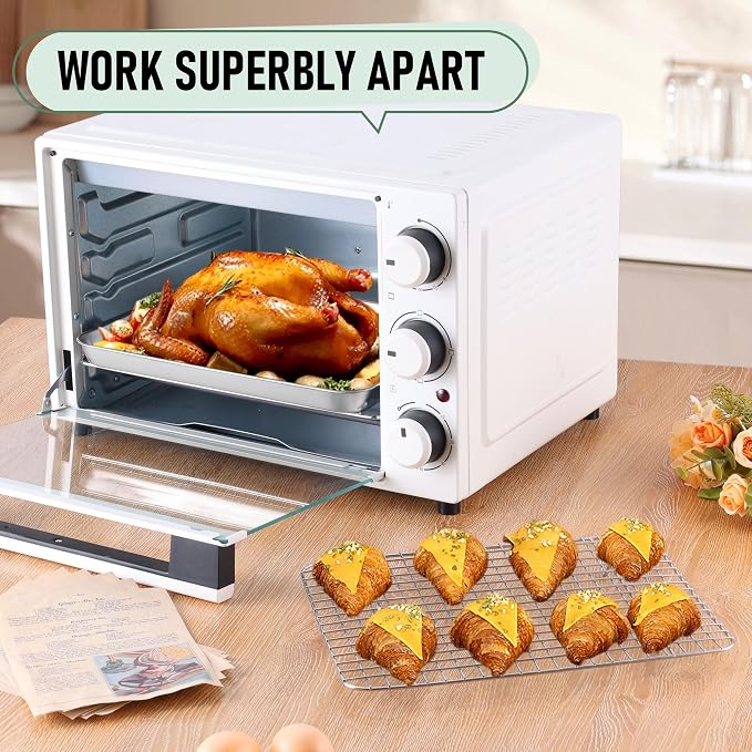 Homikit Quarter Sheet Pan with Wire Rack Set, Stainless Steel Baking Tray with - Image 3