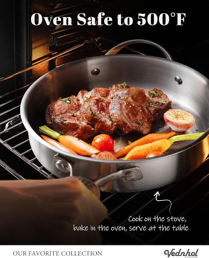 Stainless Steel Cookware Set, PFOA&PTFE Free, Dishwasher&Oven Safe, Kitchen - Image 6
