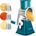 NutriChef 3 in 1 Cheese Grater & Shredder | Strong Suction Base, Rotary Handle by NutriChef%E2%84%A2Kitchen