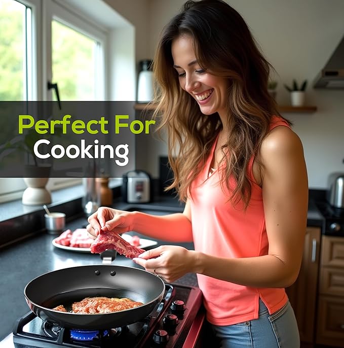 Utopia Kitchen Nonstick Cookware 3 Piece Omelette Pan Skillet Set, Nonstick - Image 4