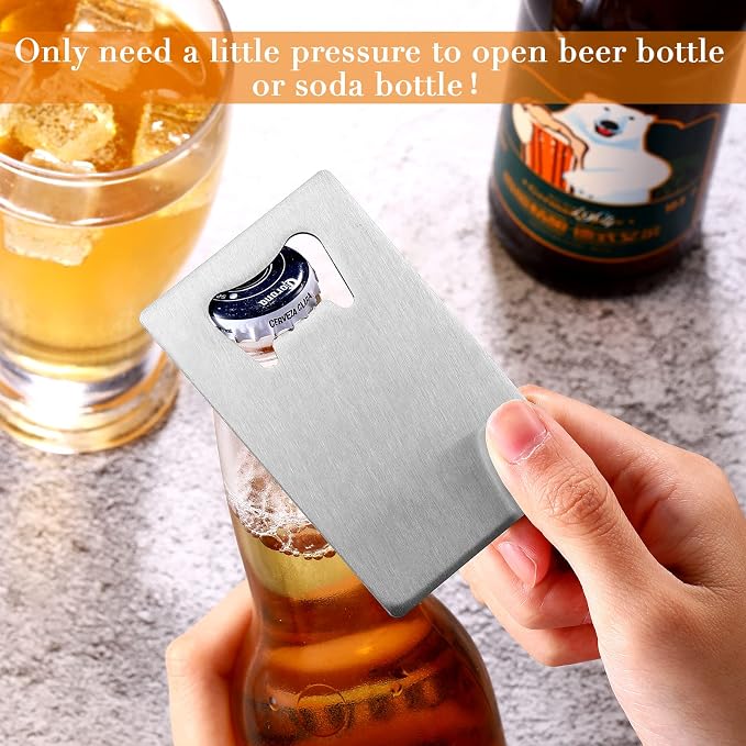 40 Pieces Credit Card Bottle Opener Stainless Steel Poker Wallet Bottle Opener - Image 5