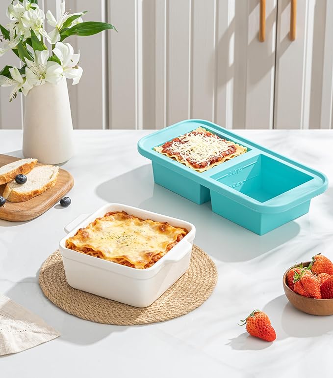 5x5 Small Baking Dish for Oven, 28 Oz Individual Ceramic Casserole Dish - Image 4