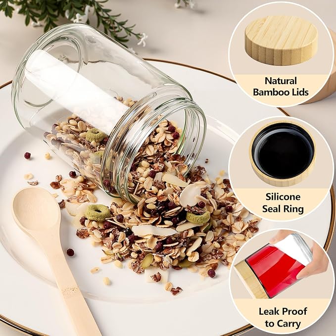 TBWIND 4 Pack 16oz Glass Jars - Image 4