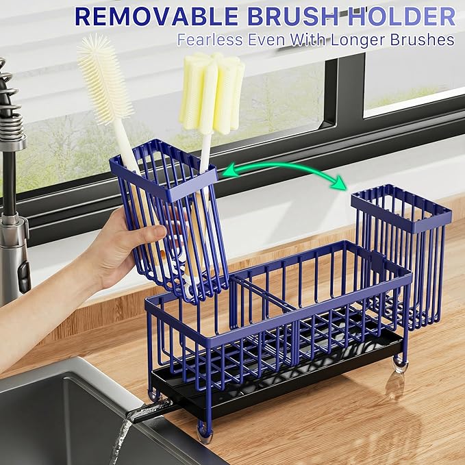 Cisily Sponge Holder for Kitchen Sink, Sink Caddy Organizer - Image 3