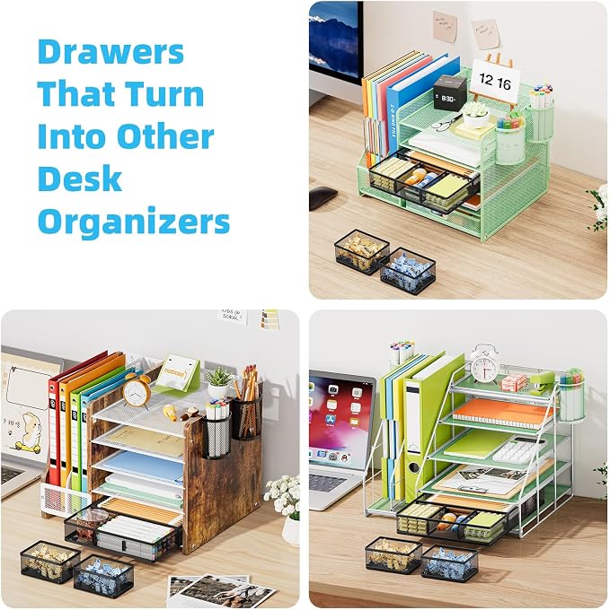 Marbrasse 3 Pack Desk Drawer Organizers - Image 5