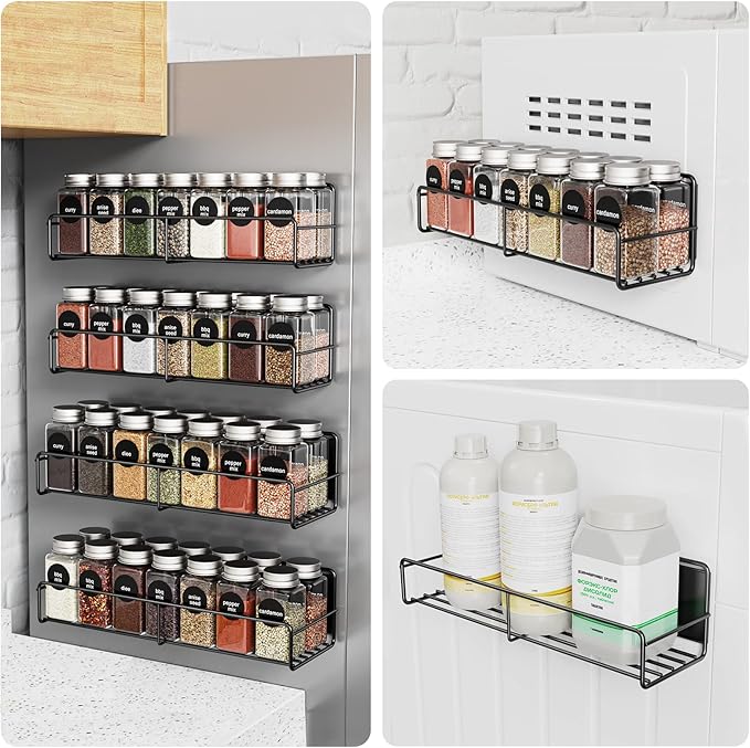 Mystozer 4 Pack Magnetic Spice Rack - Image 4