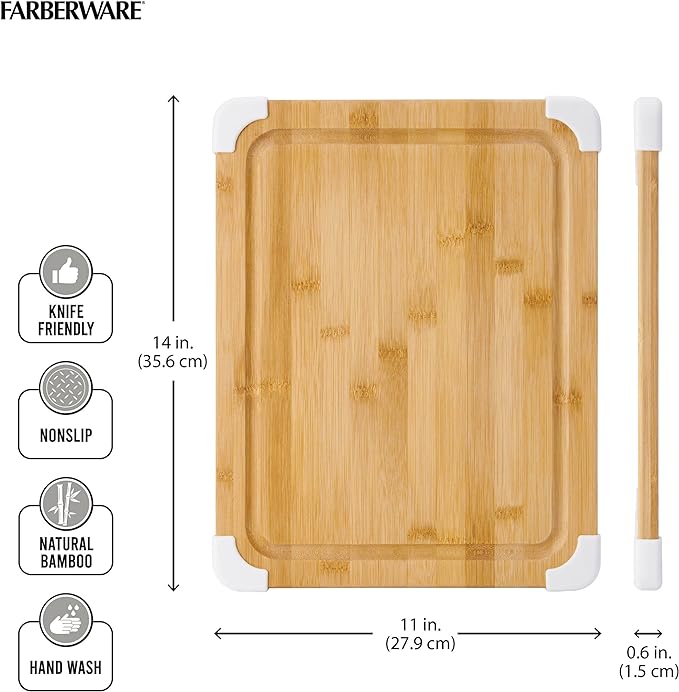 Farberware Nonslip Bamboo Cutting Board - Image 3