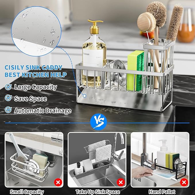 Cisily Sink Caddy Sponge Holder - Image 2