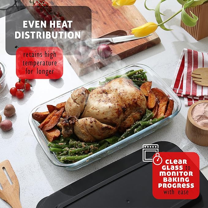 EATEX 8-Piece Deep Glass Casserole Dishes - Image 6