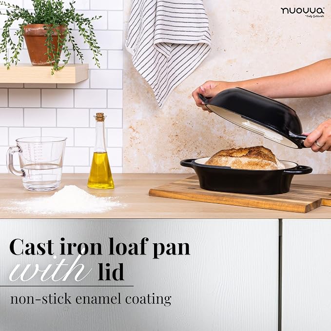 nuovva Dutch Oven For Sourdough Bread Baking – Enamelled Cast Iron Bread Loaf - Image 5