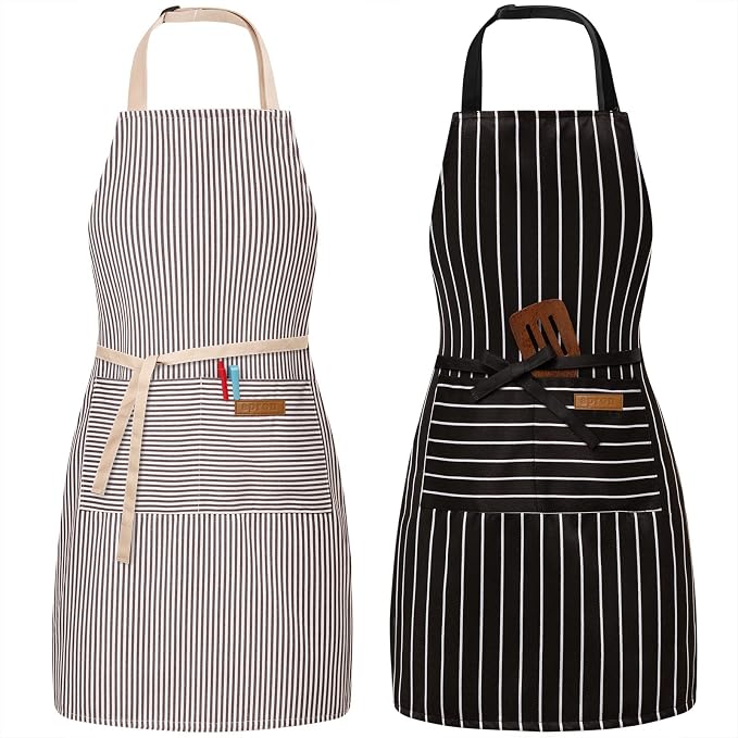 BeLuyi 2 Pack Adjustable Bib Apron by BELUYI