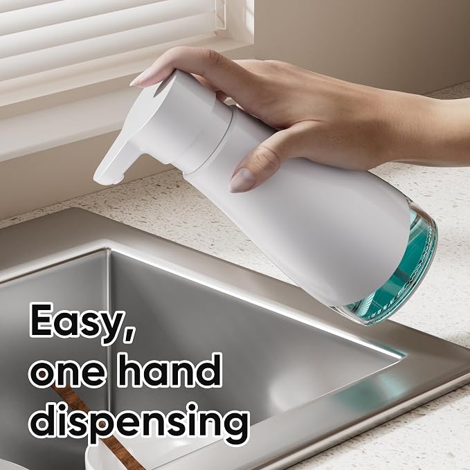 Oasis Creations 500 mL /17fl.oz Stainless Steel Liquid Soap Dispenser - Image 4