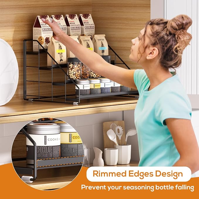 4 Tiered Spice Rack Organizer, 2 Pack Spice Rack Organizer - Image 6