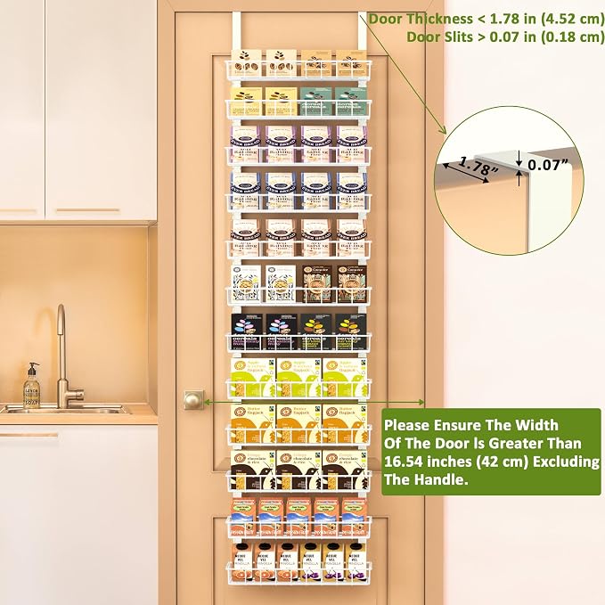 Churboro Over the Door Pantry Organizer Rack - Image 3