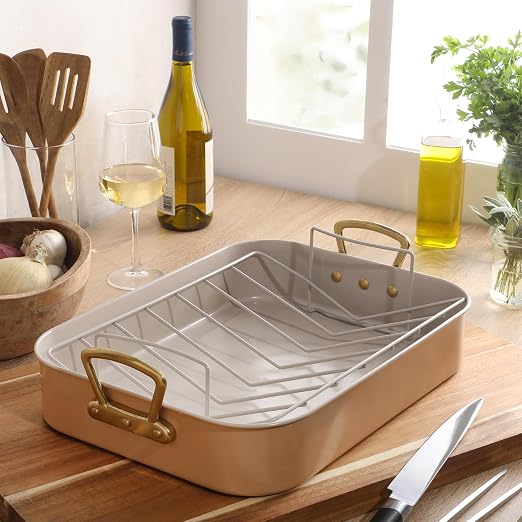 Gibson Home Broxton 2-Piece Nonstick Roaster Pan - Image 4