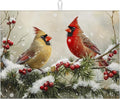 Winter Cardinal Bird Dish Drying Mat by MOUNTANLLY