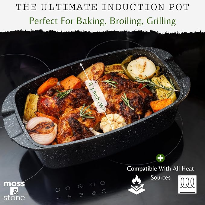 Moss & Stone 6 Quart Oval Roaster Pot - Image 5