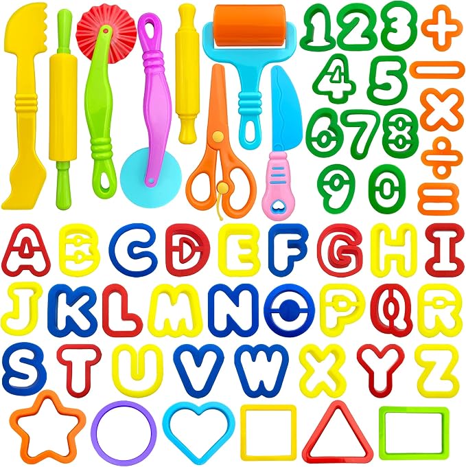 iShyan Dough Tools 55 PCS Dough Play Tools Set by iShyan