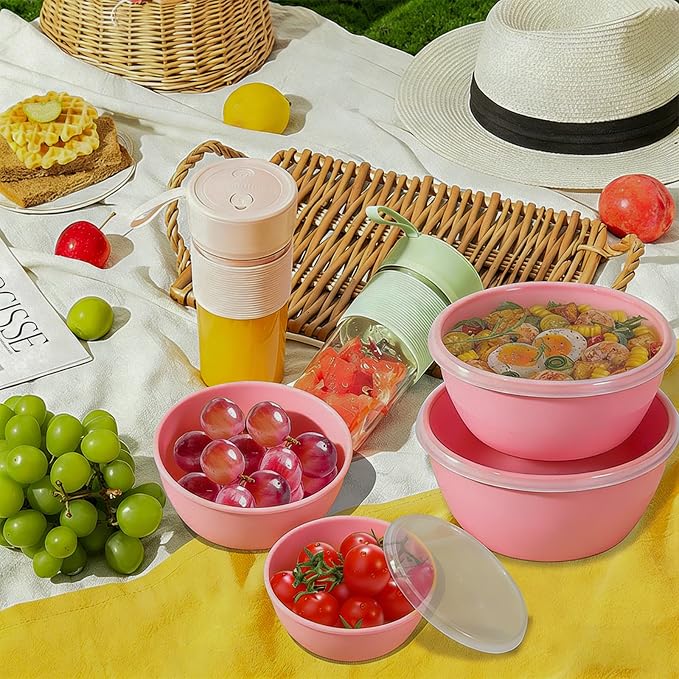 4-Piece Classic Plastic Prep Bowls - Image 8