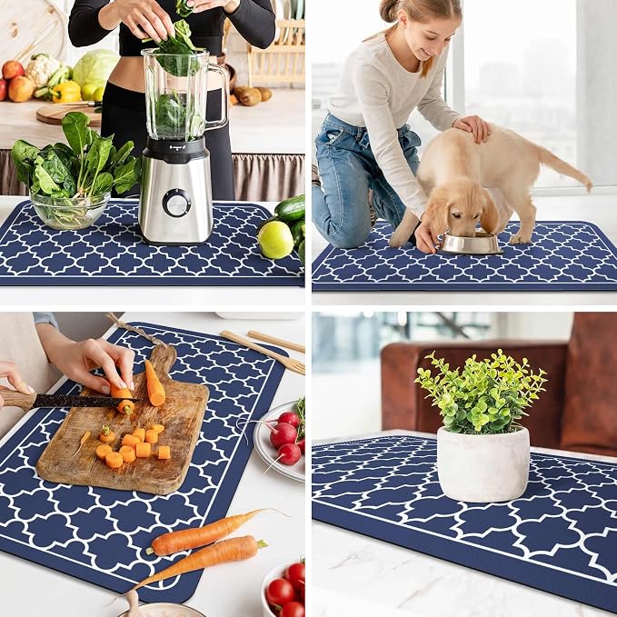 WISELIFE Dish Drying Mat Super Absorbent Drying Mat Large Dish Drying Mats - Image 6