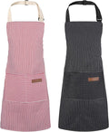 2 Pack Stripes Kids Apron, Kids Cooking Aprons by XLSXEXCL