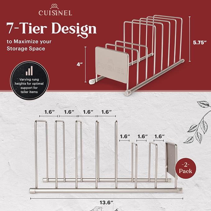 Cuisinel Lid and Dish Organizer Rack - Image 4